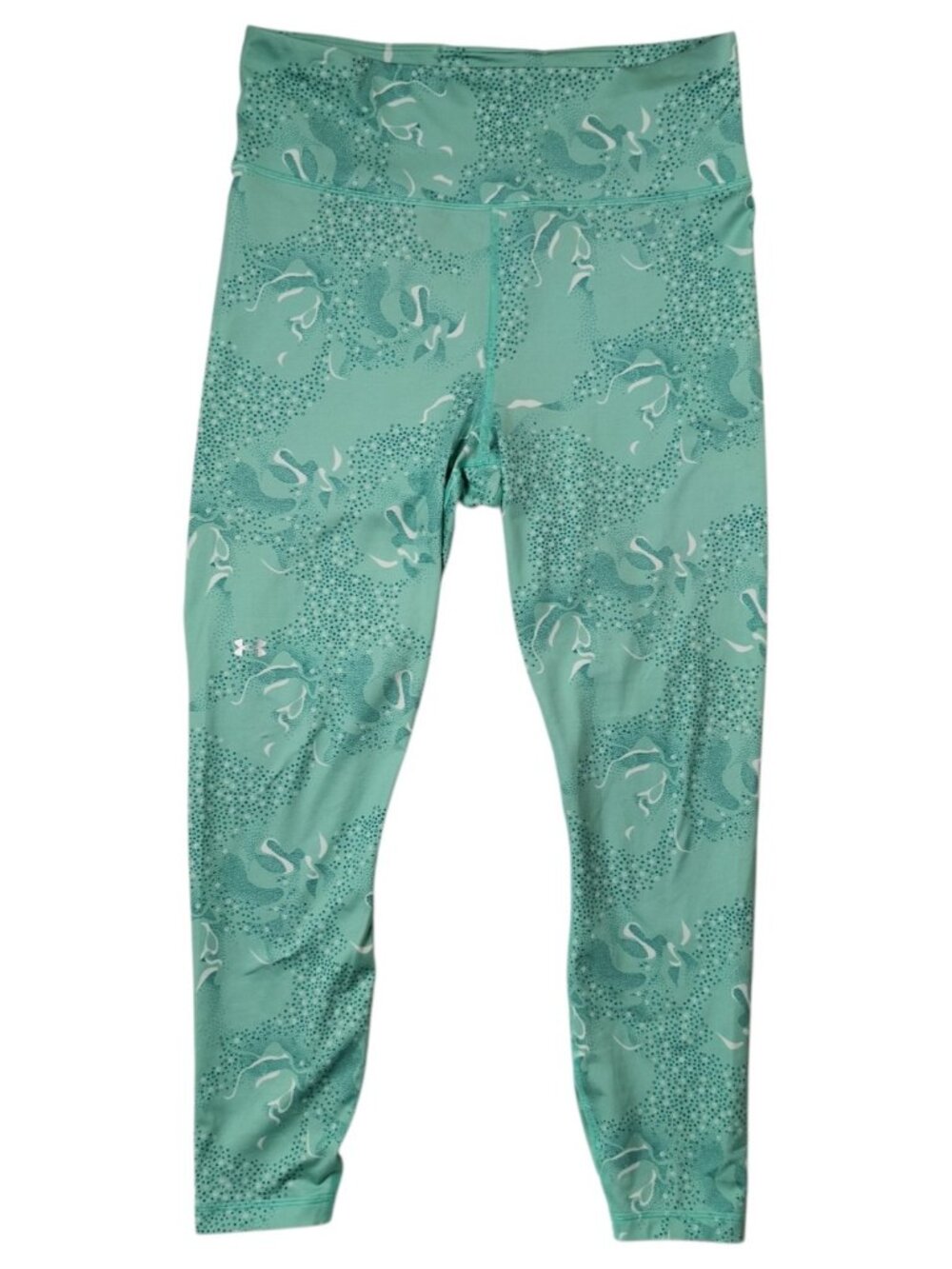 Under Armour Women's Compression ColdGear Armour Print Leggings 1X Green